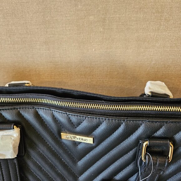 Minkeeblue Ella Tote NWT  Black Vegan Leather - discontinued hard to find design - Picture 5 of 16